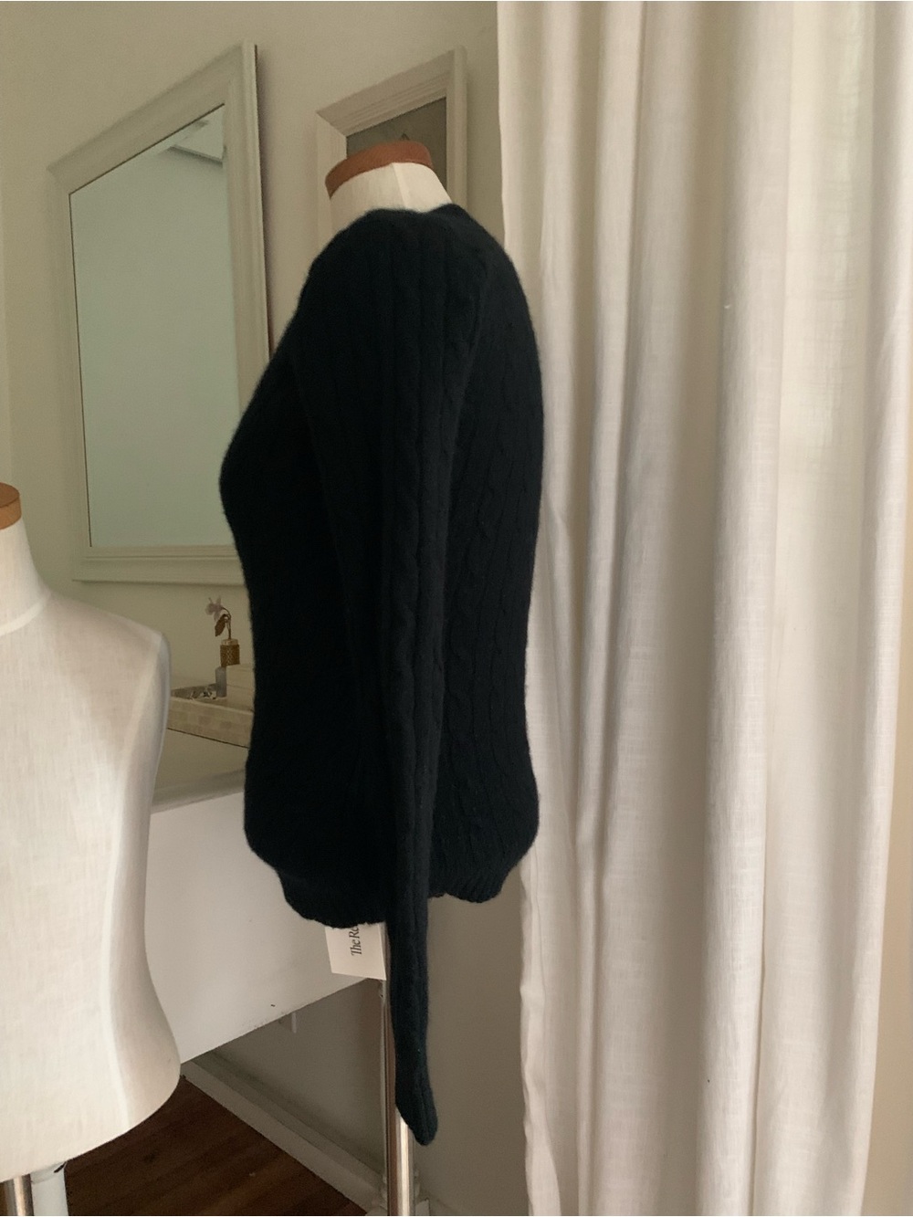 Ralph Lauren Cashmere Black Cable Knit Sweater - Picture 5 of 8